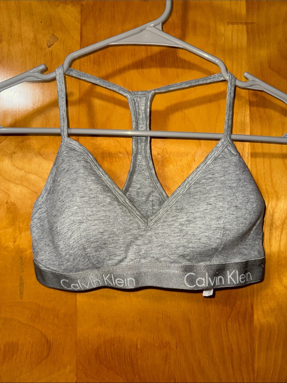 Calvin Klein Heather Gray Racerback Bralette